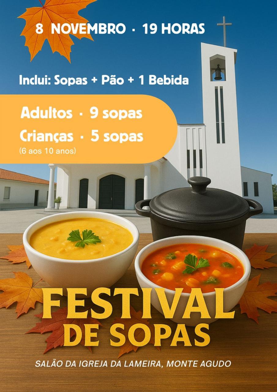 Festival de Sopas no Sal&atilde;o da Igreja da Lameira e Monte Agudo