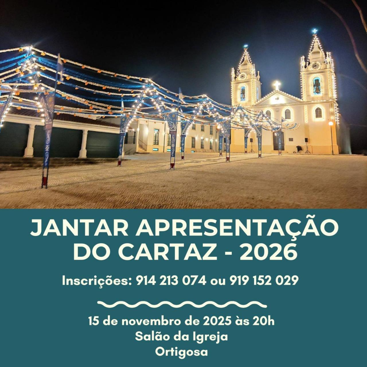 Jantar de apresenta&ccedil;&atilde;o do cartaz das festas em honra de Santo Amaro e Santo Ant&oacute;nio de 2026!
